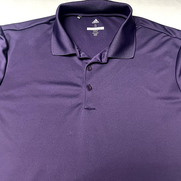 Adidas Performance Sport Polo Shirt Mens Size S Golf Team Collegiate Purple LSU‎ - Picture 1 of 9